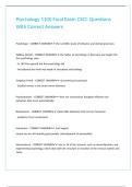 Psychology 1100 Final Exam CSCC Questions With Correct Answers&period;