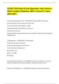 NURS 5354 Final Exam Questions And Answers With Verified Solutions 100&percnt; Correct&excl;&excl; Latest 2026&sol;2027&period;