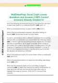 WallStreetPrep&colon; Excel Crash course  Questions and Answers &lpar;100&percnt; Correct  Answers&rpar; Already Graded A&plus; 
