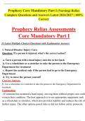 Prophecy Core Mandatory Part I &lpar;Nursing&rpar; Relias Complete Questions and Answers Latest 2026&sol;2027 &vert; 100&percnt; Correct