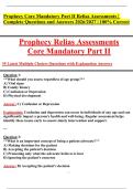 Prophecy Core Mandatory Part II Relias Assessments &vert; Complete Questions and Answers 2026&sol;2027 &vert; 100&percnt; Correct