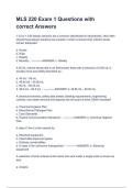 MLS 220 Exam 1 Questions with correct Answers &lpar;A&plus; GRADED 100&percnt; VERIFIED&rpar;&vert; 2025&sol;2026