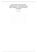 TEST BANK for Williams' Essentials of Nutrition and Diet Therapy 12th Edition by Schlenker & Gilbert | All Chapters | Complete Guide A+