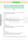 WGU C784 - Applied Healthcare Statistics  Objective Assessment &num;1 Questions and  Answers &lpar;100&percnt; Correct Answers&rpar; Already  Graded A&plus;