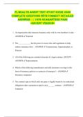 FL Health Agent Test STUDY GUIDE 2026  COMPLETE QUESTIONS WITH CORRECT DETAILED  ANSWERS &vert;&vert; 100&percnt; GUARANTEED PASS  <RECENT VERSION> 