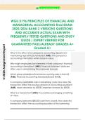 WGU D196 PRINCIPLES OF FINANCIAL AND  MANAGERIAL ACCOUNTING final EXAM  2025&sol;2026 BANK 2 VERSIONS QUESTIONS  AND ACCURATE ACTUAL EXAM WITH  FREQUENTLY TESTED QUESTIONS AND STUDY  GUIDE &sol; EXPERT VERIFIED FOR  GUARANTEED PASS&sol;ALREADY GRADED A&plus;  Graded A&plus;