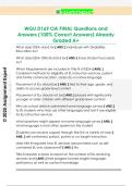 WGU D169 OA FINAL Questions and  Answers &lpar;100&percnt; Correct Answers&rpar; Already  Graded A&plus; 