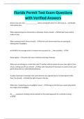 Florida Permit Test Exam Questions with Verified Answers
