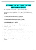 Florida Permit Test Exam Questions with Verified Answers