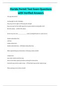 Florida Permit Test Exam Questions with Verified Answers
