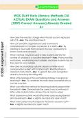 WGU D669 Early Literacy Methods OA  ACTUAL EXAM Questions and Answers  &lpar;100&percnt; Correct Answers&rpar; Already Graded  A&plus; 