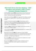 WGU Data Driven Decision Making - C207  Questions and Answers &lpar;100&percnt; Correct  Answers&rpar; Already Graded A&plus;