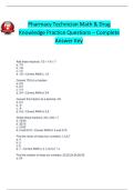 Pharmacy Technician Math & Drug Knowledge Practice Questions &ndash; Complete Answer Key