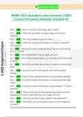 WNRS XXX Questions and Answers &lpar;100&percnt;  Correct Answers&rpar; Already Graded A&plus; 