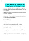 Forensic Accounting Midterm Exam Questions and Accurate Answers