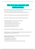 FRSC 1011 Exam Questions with Verified Answers