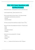 FRSC 1011 Exam Questions with Verified Answers