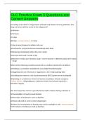 CLC Practice Exam 5 Questions and Correct Answers