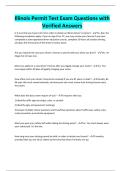 Illinois Permit Test Exam Questions with Verified Answers