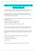 Illinois Permit Test Exam Questions with Verified Answers