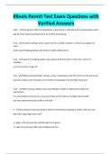 Illinois Permit Test Exam Questions with Verified Answers