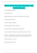 Illinois Permit Test Exam Questions with Verified Answers