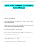 Illinois Permit Test Exam Questions with Verified Answers