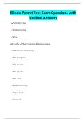 Illinois Permit Test Exam Questions with Verified Answers