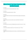 Illinois Permit Test Exam Questions with Verified Answers