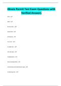 Illinois Permit Test Exam Questions with Verified Answers