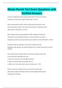 Illinois Permit Test Exam Questions with Verified Answers
