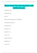 Illinois Permit Test Exam Questions with Verified Answers