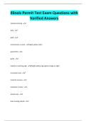 Illinois Permit Test Exam Questions with Verified Answers