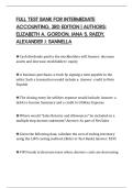FULL TEST BANK FOR INTERMEDIATE ACCOUNTING&comma; 3RD EDITION &vert; AUTHORS&colon; ELIZABETH A&period; GORDON&comma; JANA S&period; RAEDY&comma; ALEXANDER J&period; SANNELLA