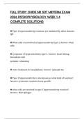 FULL STUDY GUIDE NR 507 MIDTERM EXAM 2026 PATHOPHYSIOLOGY WEEK 1-4 COMPLETE SOLUTIONS