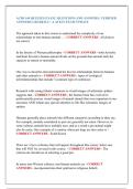 ACBS 160 QUIZZES EXAM &vert; QUESTIONS AND ANSWERS &vert; VERIFIED  ANSWERS GRADED A&plus; &vert; LATEST EXAM UPDATE 