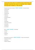 COMMUNICATION SKILLS IN NURSING EXAM QUESTIONS AND ANSWERS UPDATED 2025&sol;2026 ALL ANSWERS 100&percnt; CORRECT DETAILED BEST GRADED A&plus; FOR SUCCESS