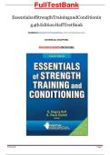 Test Bank for Essentials of Strength Training and Conditioning 4th Edition Haff &vert; All Chapters &vert; NSCA