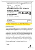 GCSE BIBLICAL HEBREW &lpar;9&ndash;1&rpar;&colon; Actual May 2025 PAST PAPER 2&colon; Component 2  Literature&period; All Assessment Questions & Mark Scheme &lbrack;Edexcel 1BH0&sol;02&rsqb; 