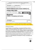 GCSE BUSINESS &lpar;9&ndash;1&rpar;&colon; Actual May 2025 PAST PAPER 1&colon; Investigating  Small Business&period; All Assessment Questions & Mark Scheme &lbrack;Edexcel 1BS0&sol;01&rsqb; 