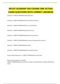 NTUIT ACADEMY TAX COURSE ONE ACTUAL EXAM QUESTIONS WITH CORRECT ANSWERS&period;pdf