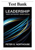 Introduction to Leadership&colon; Concepts and Practice &lpar;7th Edition&rpar; &ndash; Peter G&period; Northouse &vert; Complete Test Bank for All Chapters