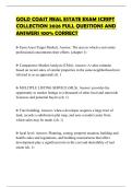 GOLD COAST REAL ESTATE EXAM SCRIPT COLLECTION 2026 FULL QUESTIONS AND ANSWERS 100&percnt; CORRECT