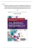 Test Bank - for Reading&comma; Understanding&comma; and Applying Nursing Research 6th Edition By James A&period; Fain&comma; All Chapters 1-15 &vert; Complete Guide A&plus;