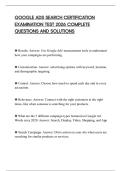 GOOGLE ADS SEARCH CERTIFICATION EXAMINATION TEST 2026 COMPLETE QUESTIONS AND SOLUTIONS