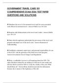GOVERNMENT TRAVEL CARD 101 COMPREHENSIVE EXAM 2026 TEST PAPER QUESTIONS AND SOLUTIONS