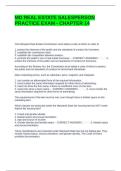 MD REAL ESTATE SALESPERSON PRACTICE EXAM - CHAPTER 14 QUESTIONS WITH 100&percnt; CORRECT ANSWERS
