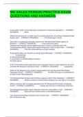 MD SALES PERSON PRACTICE EXAM QUESTIONS AND ANSWERS