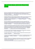 MD STATE REAL ESTATE PRACTICE EXAM QUESTIONS WITH VERIFIED ANSWERS