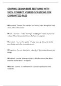 GRAPHIC DESIGN ELITE TEST BANK WITH 100&percnt; CORRECT VERIFIED SOLUTIONS FOR GUARANTEED PASS